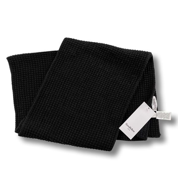 Men's Waffle Knit Scarves - Goodfellow & Co™ • Black • NWT - Picture 2 of 7